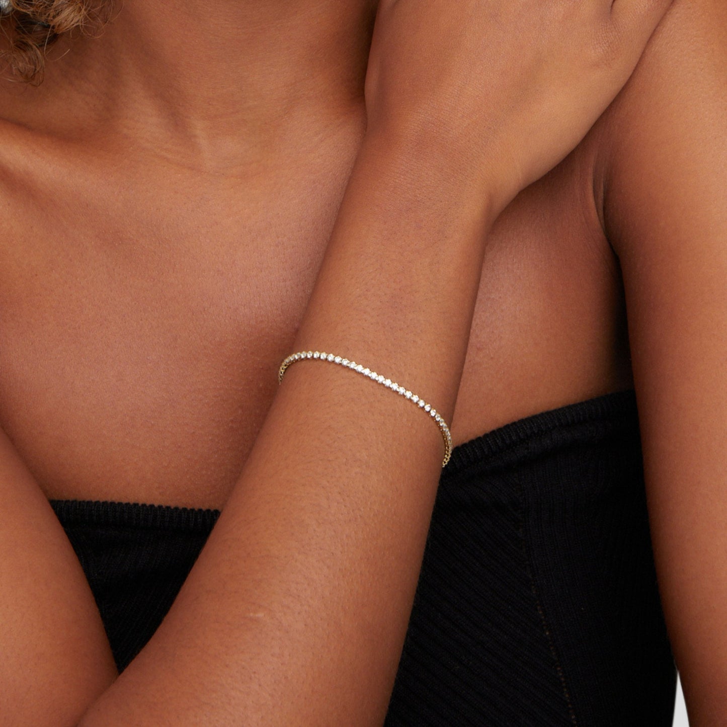 Goldenes Zirkonia-Armband