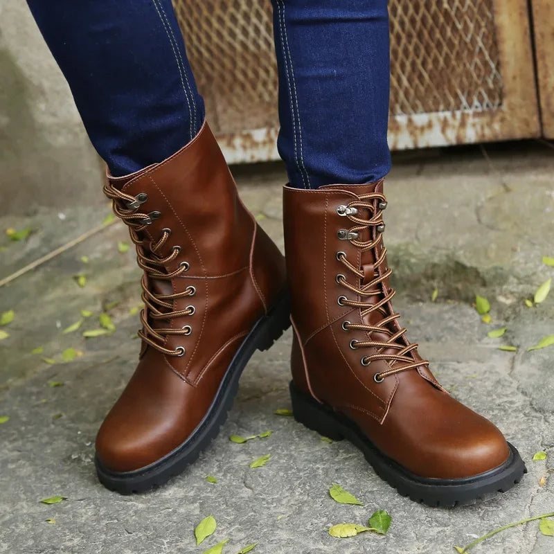 Men's High-Top Non-Slip Leather Boots