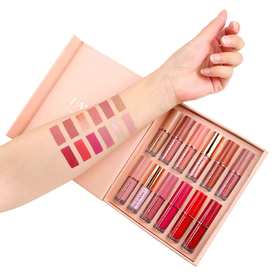 Ultra Chic Lips Handaiyan – Set mit 12 Lippenstiften und Boxverpackung