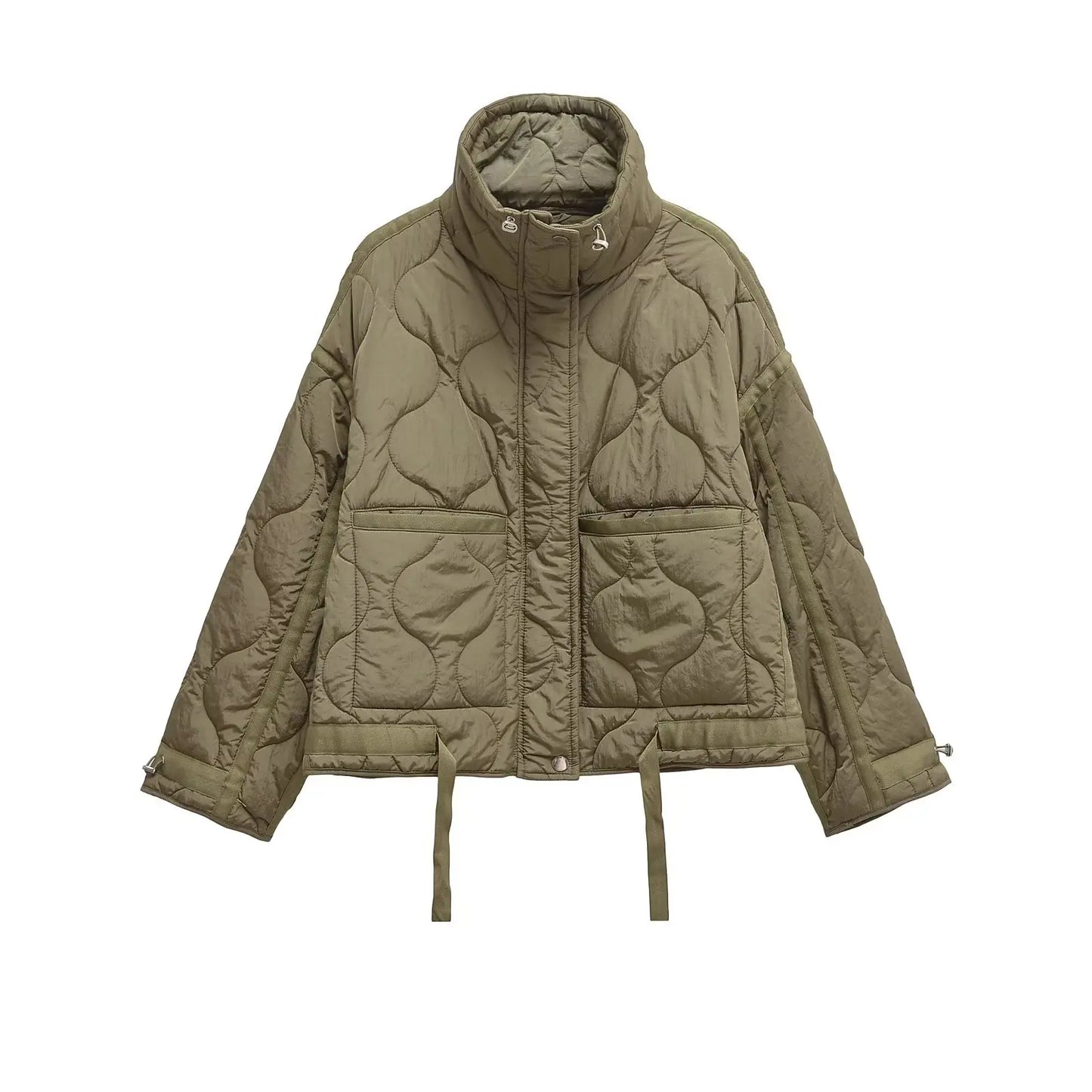 Chic Winter Stand Collar Loose Fit Women's Jacket