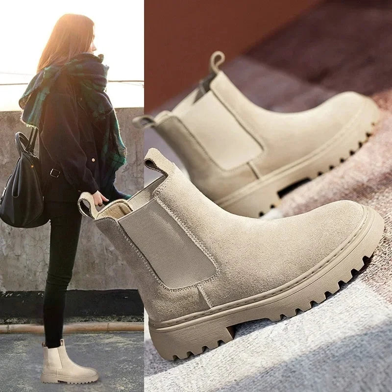Women's Matte Finish Chelsea Boots - Autumn Winter Collection