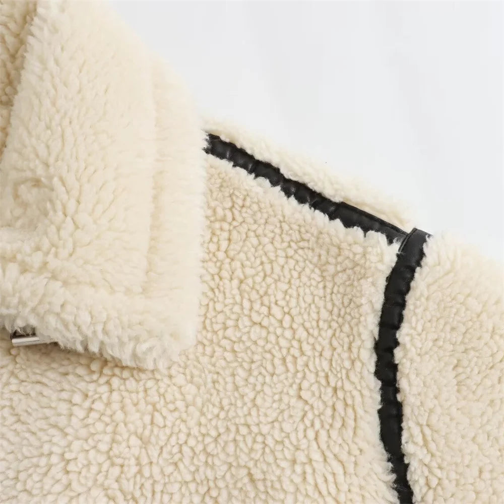 Luxurious Faux Fur Motorcycle Jacket for Women - Autumn 2024