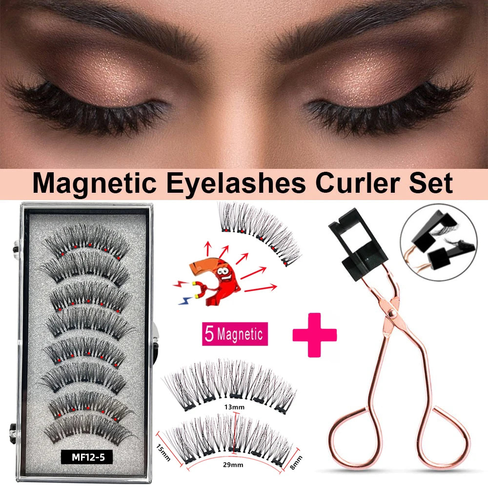 Magnetisches Wimpernzangen-Set – 4 Paare mit Applikator