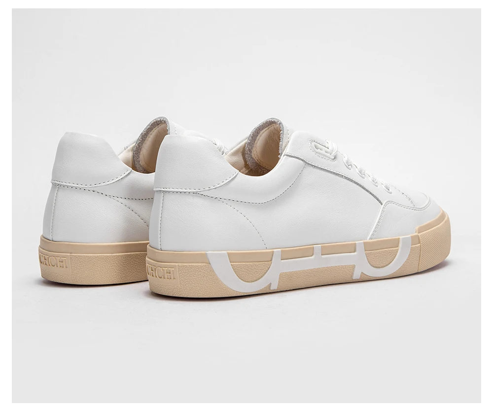 Women's Simple White Leather Comfort Shoes