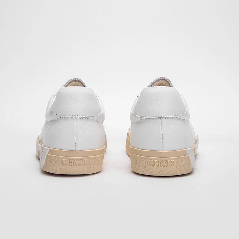 Women's Simple White Leather Comfort Shoes