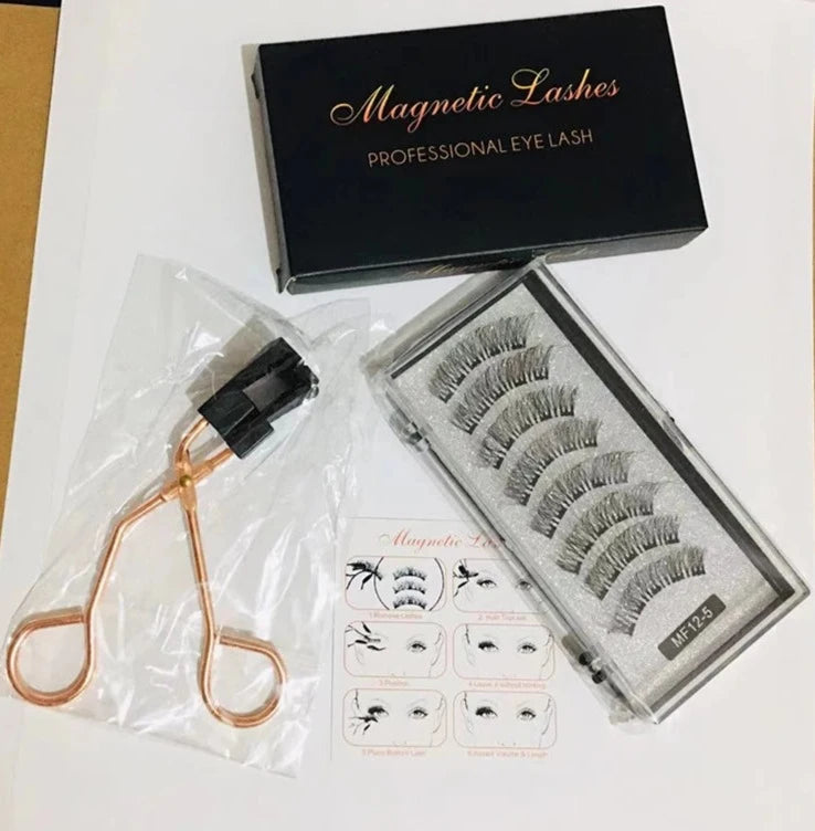 Magnetisches Wimpernzangen-Set – 4 Paare mit Applikator