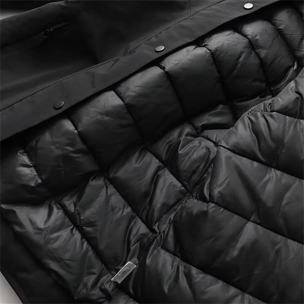 Elegant Women's Hooded Jacket with Cinched Waist