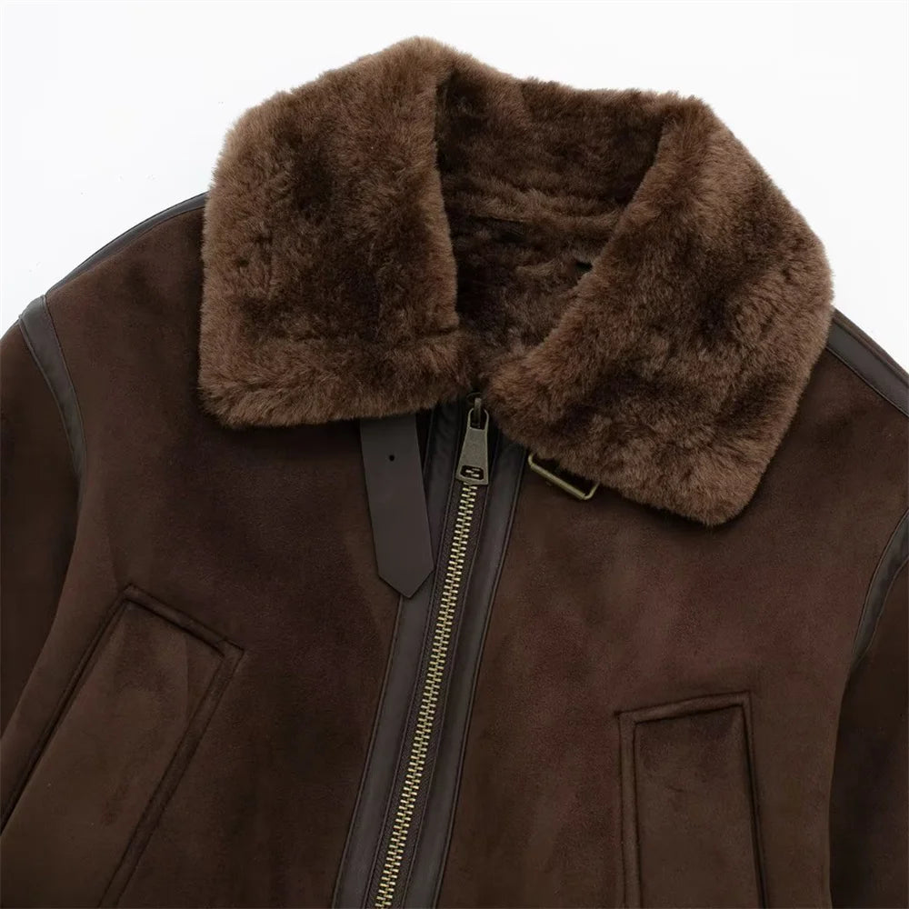 Elegant Autumn/Winter Women's Loose Double-Sided Jacket