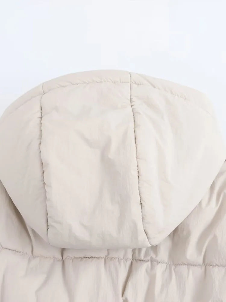 Elegant Women's Hooded Cotton Jacket - Warm & Stylish
