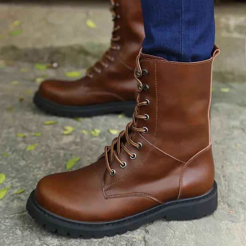 Men's High-Top Non-Slip Leather Boots