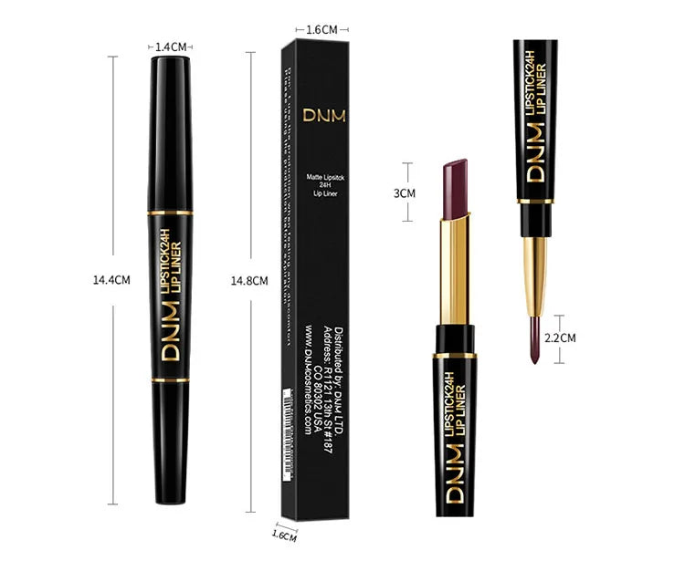 Lipliner-Lippenstift – wasserfest und langanhaltend 2 in 1