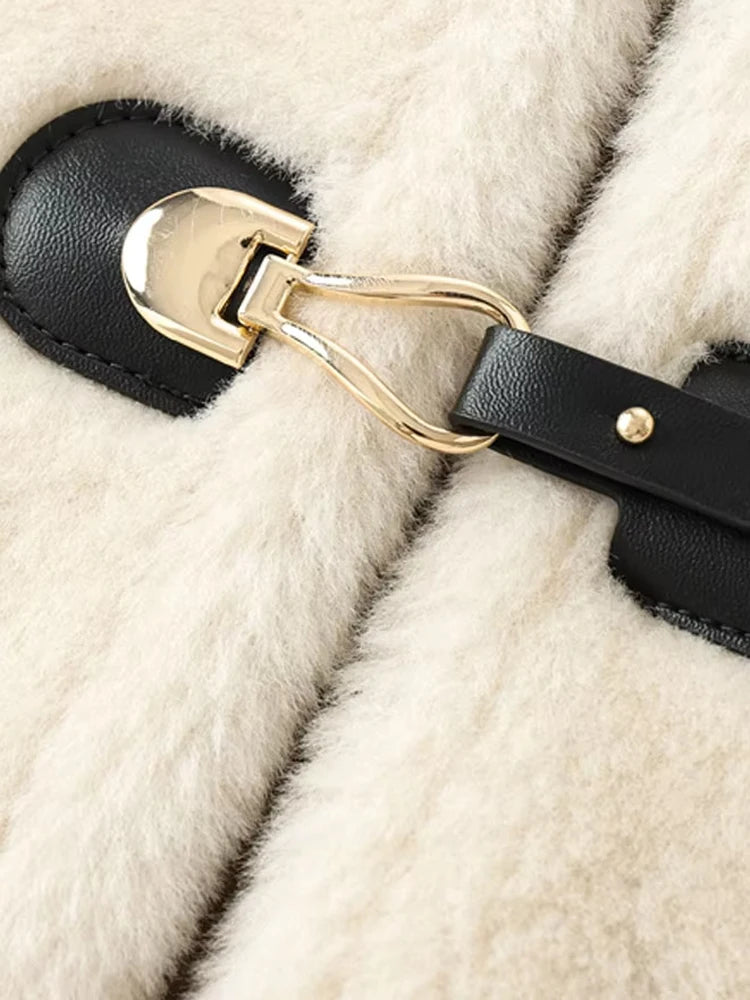 Luxurious Faux Fur Jacket with Toggle Closure