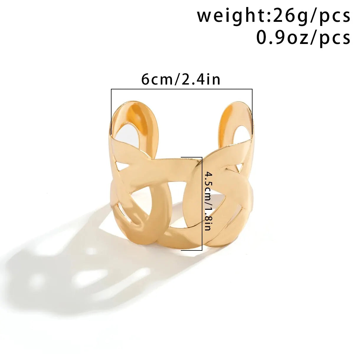 Elegantes geometrisches breites Manschettenarmband für Damen
