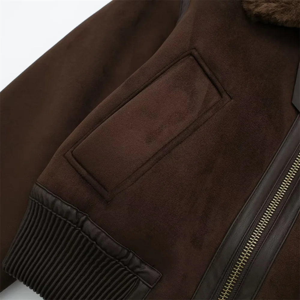 Elegant Autumn/Winter Women's Loose Double-Sided Jacket