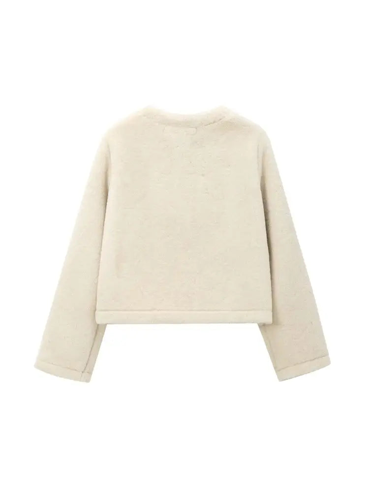 Luxurious Faux Fur Jacket with Toggle Closure