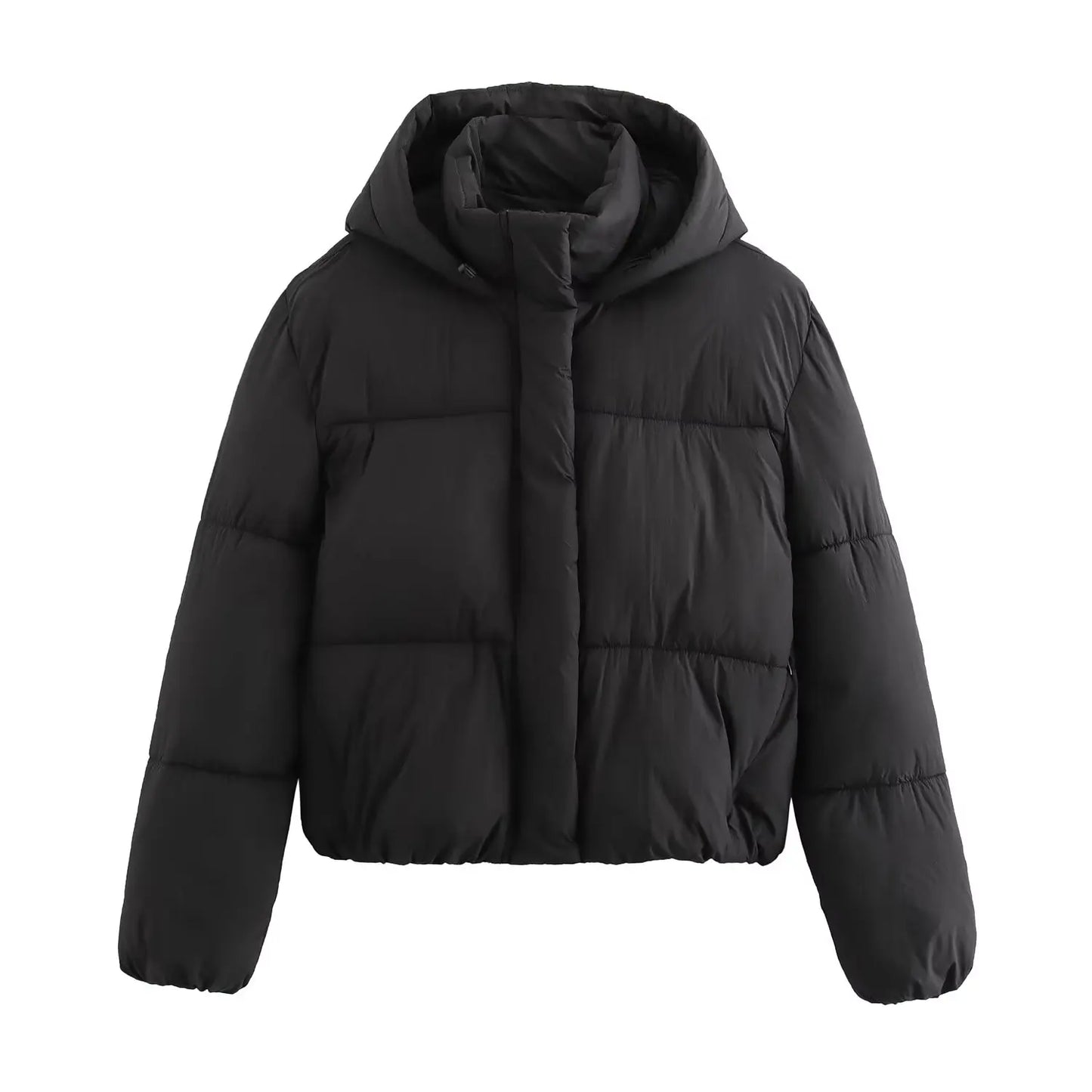 Elegant Women's Hooded Cotton Jacket - Warm & Stylish