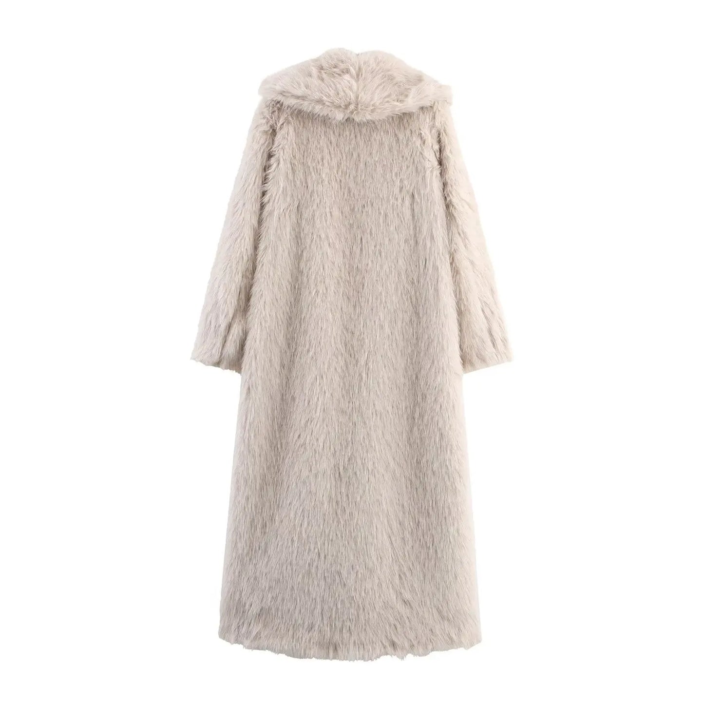 Elegant Faux Fur Long Winter Coat for Women