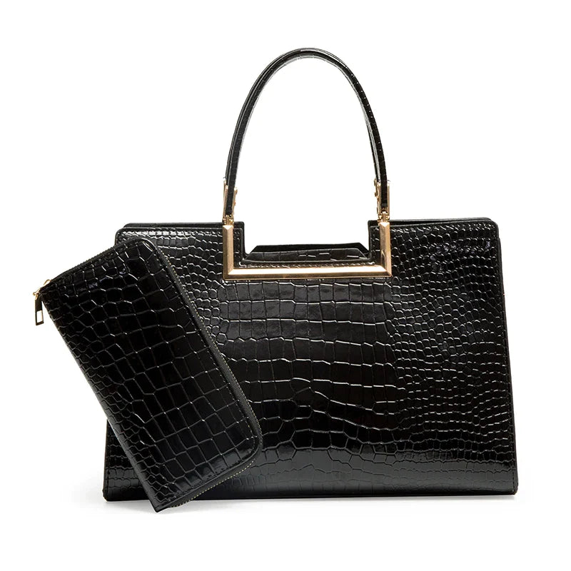 Ledertasche und Geldbörsen-Set