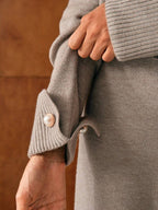 Premium Knitted Two-Piece Set – High Neck Sweater & Wide-Leg Trousers
