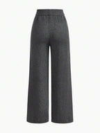 Premium Knitted Two-Piece Set – High Neck Sweater & Wide-Leg Trousers