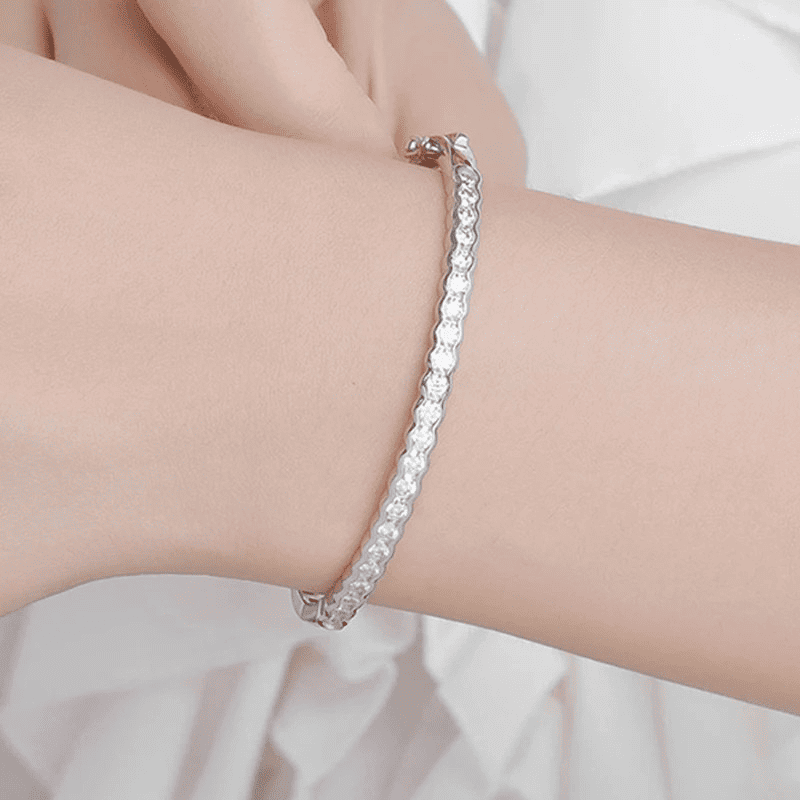 Ivictress Moissanite Elegance 925 Sterling Silver Bracelet