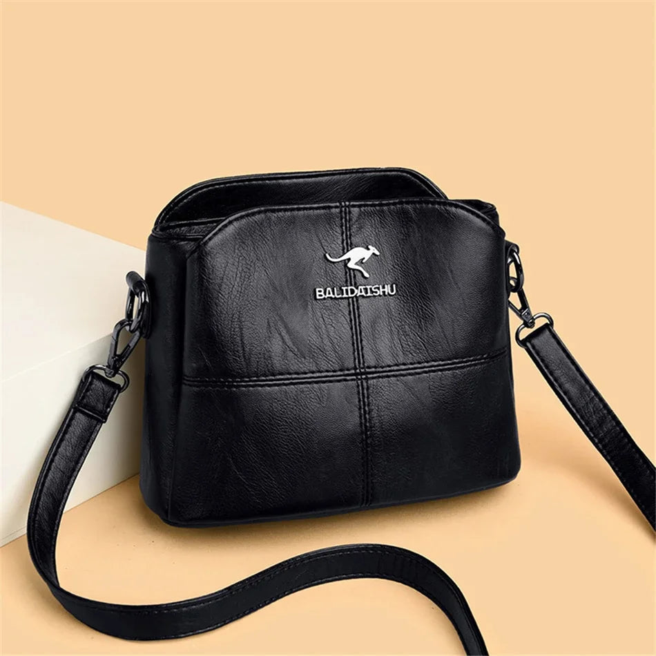Dames leren crossbody tas
