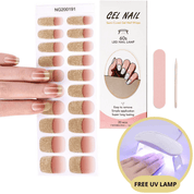 Kit d'autocollants pour ongles en gel - Lampe UV gratuite - Des ongles parfaits en quelques minutes
