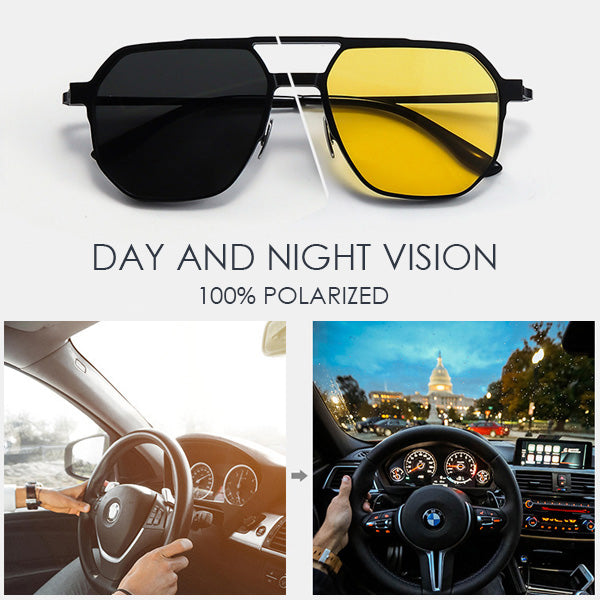 Men's Sunglasses - 3 in 1 polarized lenses