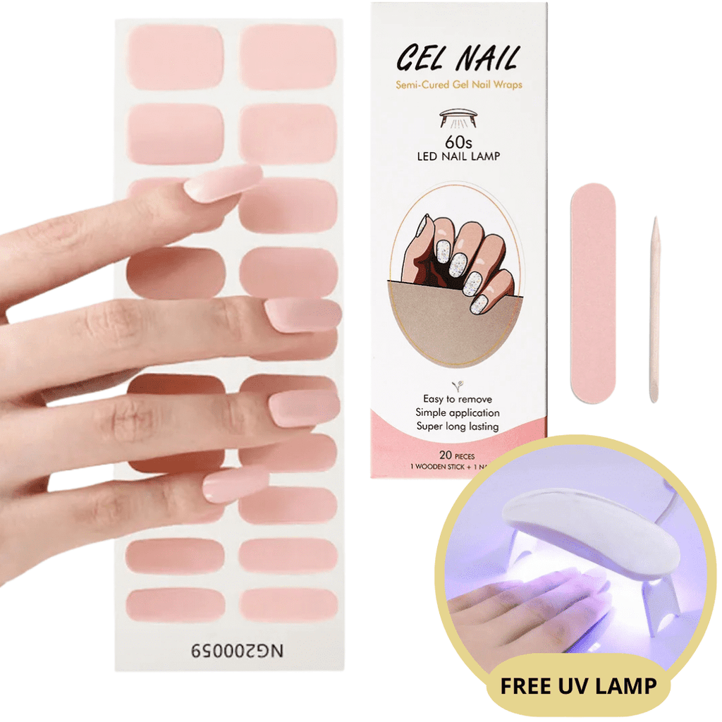 Gel-Nagel-Sticker-Set – kostenlose UV-Lampe – perfekte Nägel in Minuten