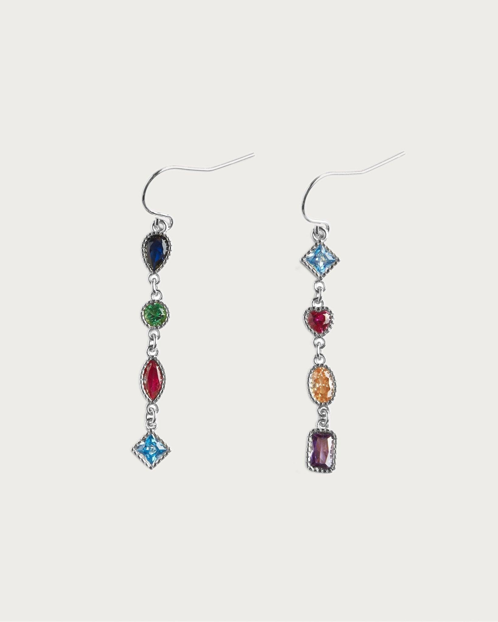 Boucles d'oreilles en pierres colorées