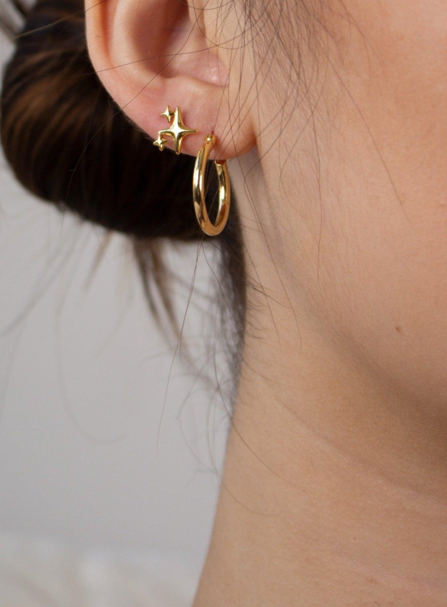 Boucles d'oreilles étoiles brillantes