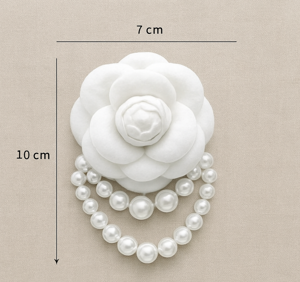 Faux Pearl Flower Brooch – alternate view 2