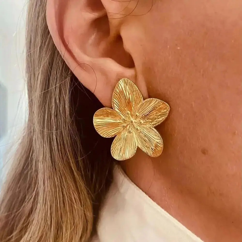 Boucles d'oreilles fleurs vintage
