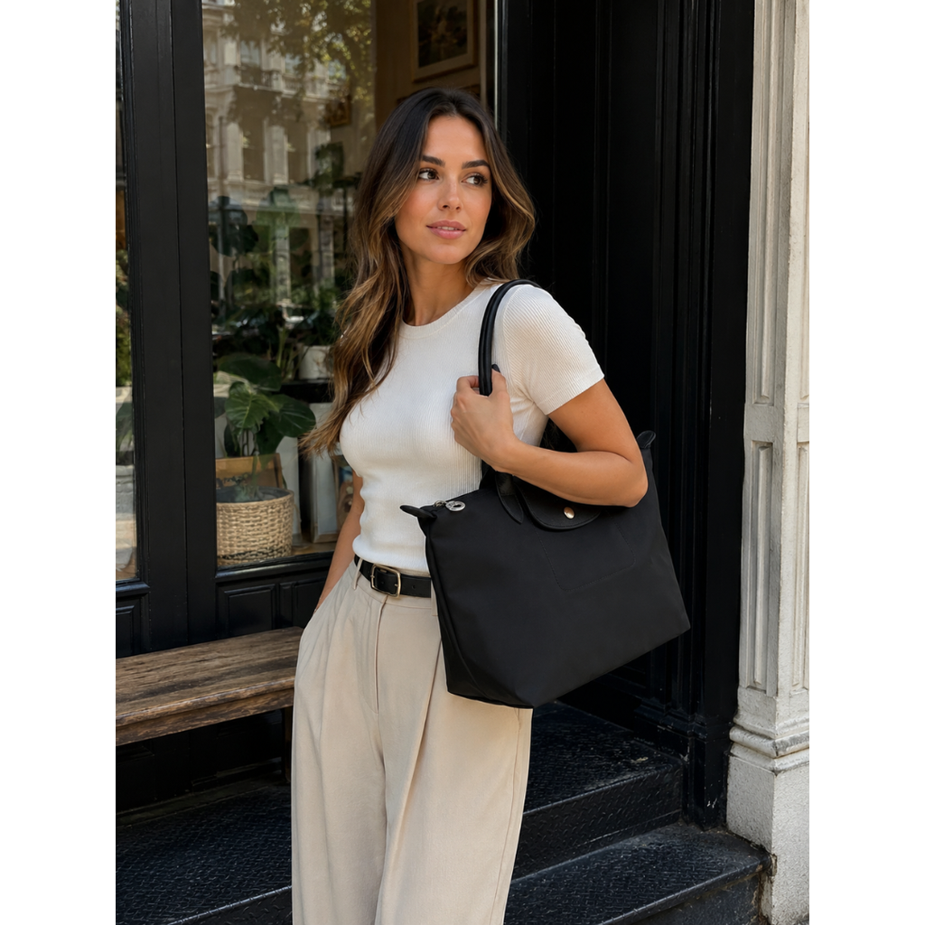 Élodie All Black Large Everyday Tote Bag