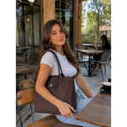 Élodie Mocha Large Everyday Tote Bag