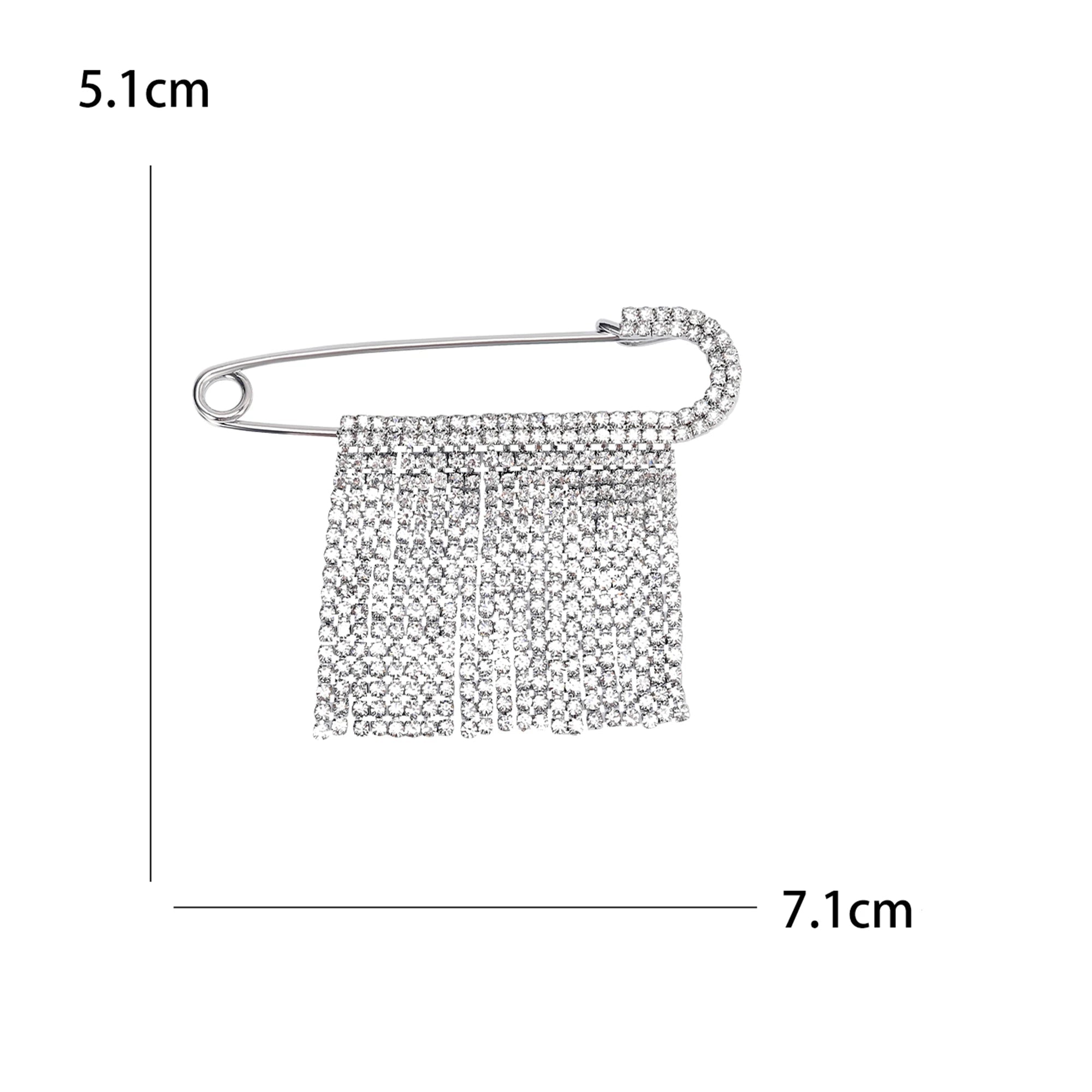 Crystal Tassel Statement Brooch – alternate view 4
