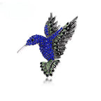 Crystal Hummingbird Brooch