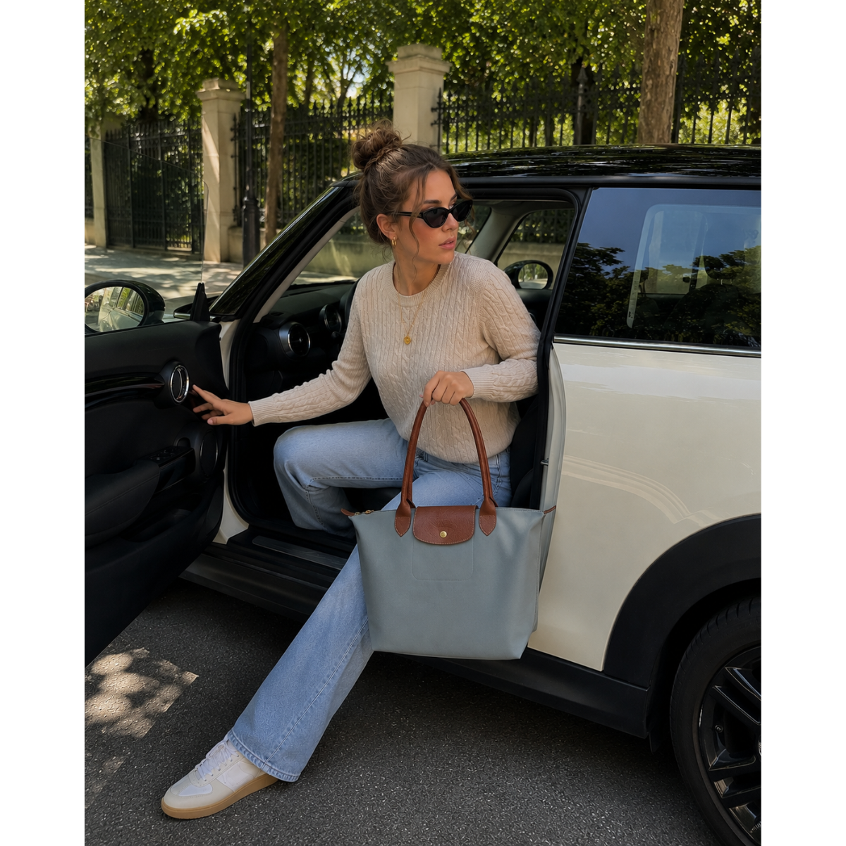 Élodie Light Grey Large Everyday Tote Bag