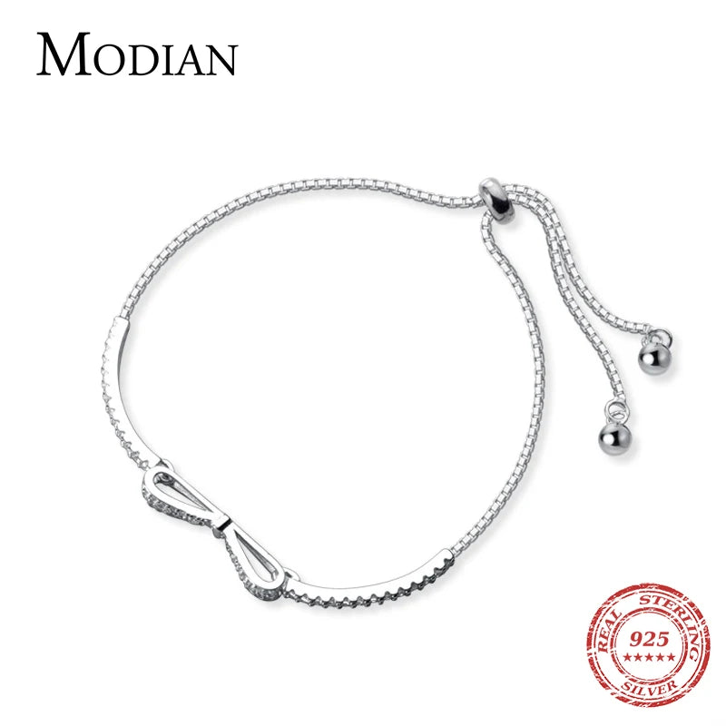 Bracelet réglable en argent sterling 925 authentique