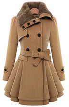 Women's Elegant Winter Wool Trench Coat
