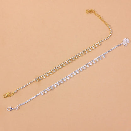 Rhinestone Drop Anklet