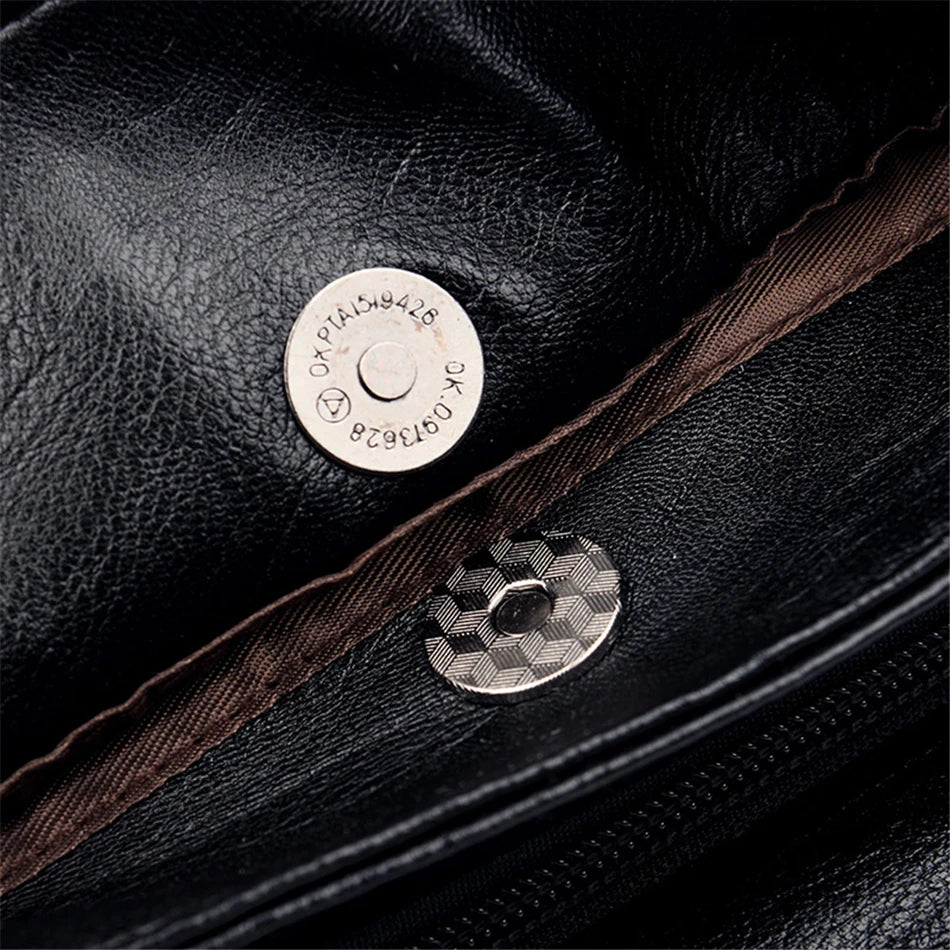 Elegante geborduurde leren tas en crossbodytas voor dames