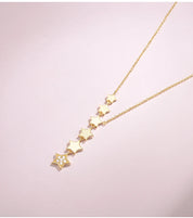 Radiant Starry Zircon Stainless Steel Choker Necklace