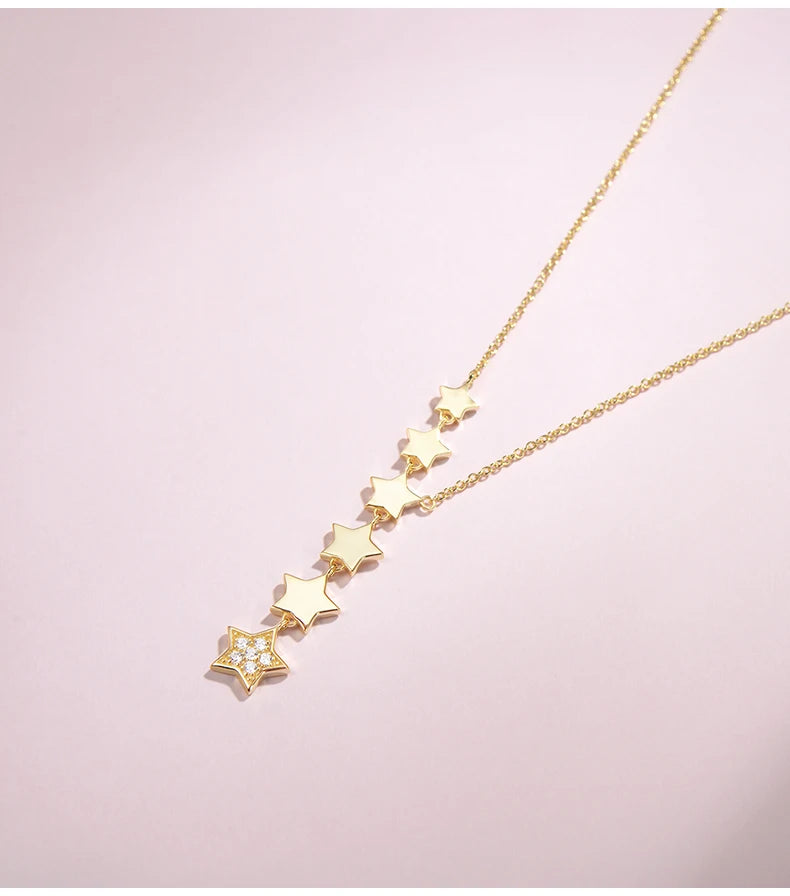 Radiant Starry Zircon Stainless Steel Choker Necklace