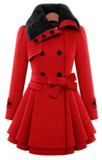 Women's Elegant Winter Wool Trench Coat