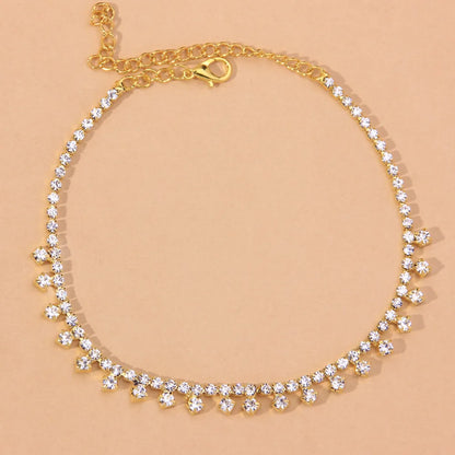 Rhinestone Drop Anklet