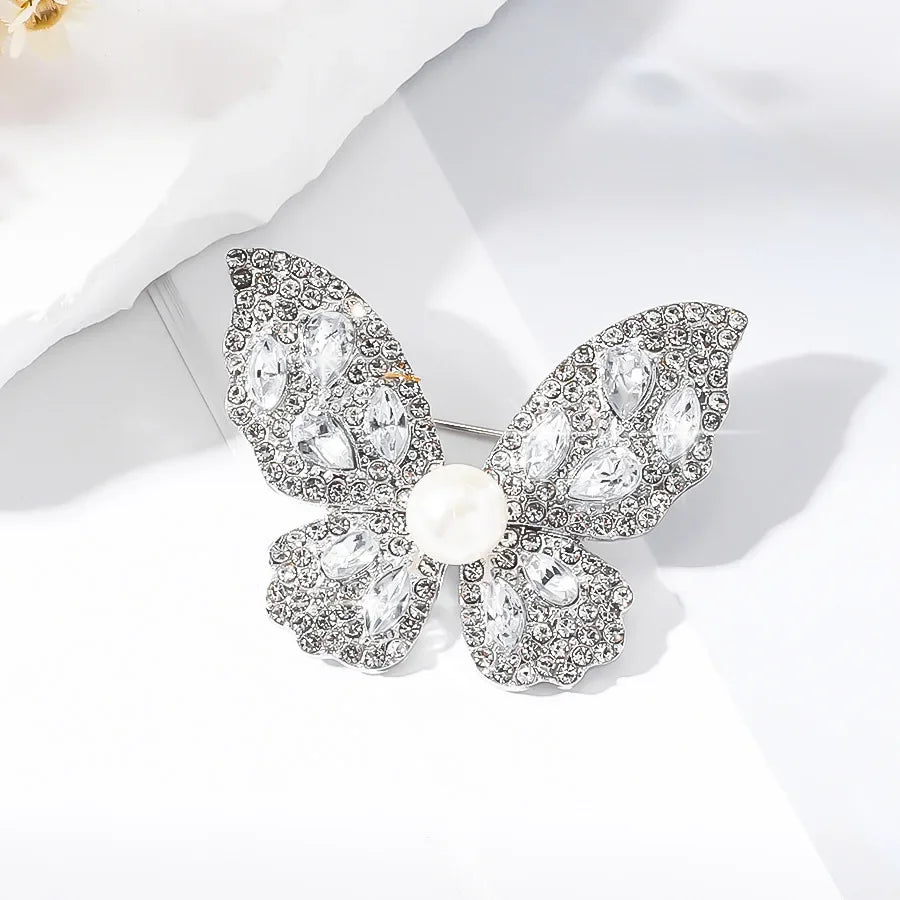 Crystal Butterfly Brooch