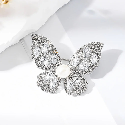 Crystal Butterfly Brooch