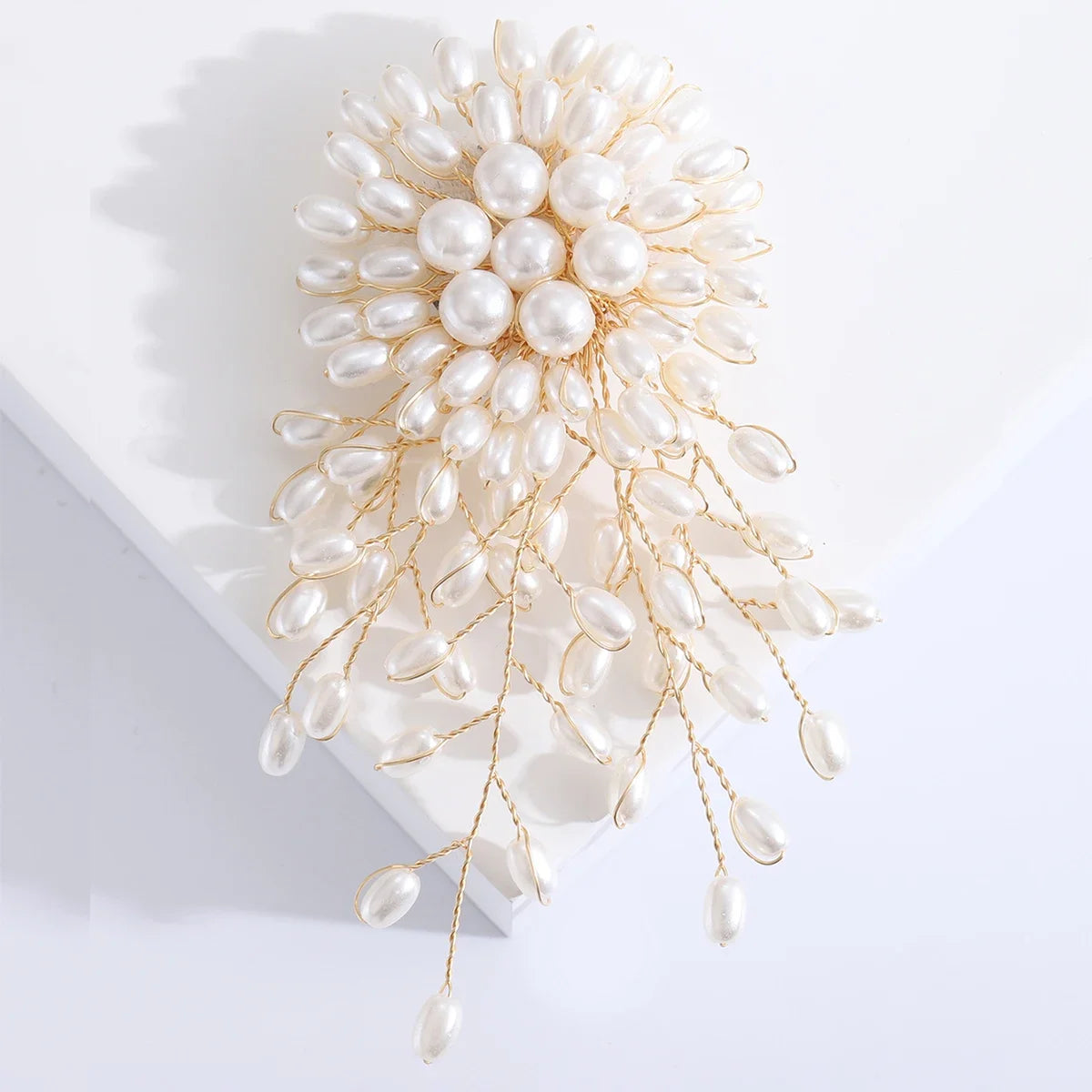 Faux Pearl Flower Brooch – alternate view 3