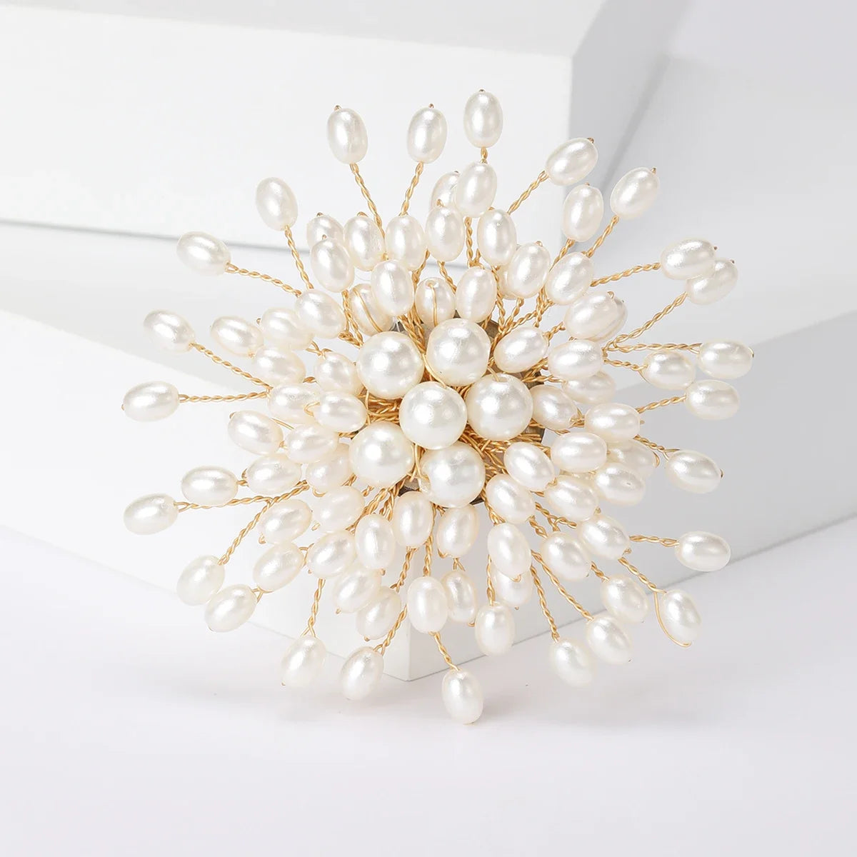 Faux Pearl Flower Brooch – alternate view 4